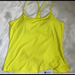 Fabletics NEW Bright Yellow Workout Tank Racerback NWT Large Stretch